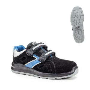 ÚJ! LARIMAR S1P SRC FEKETE/KÉK KOMPOZIT SZANDÁL – Méret: 46