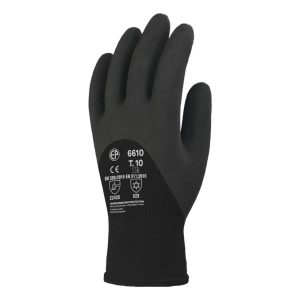 SZERELŐKESZTYŰ, TÉLI, FEKETE HP LATEX TENYÉR, 3/4 HÁT – Méret: 10