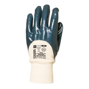 EUROTRIL KÉZHÁTIG DUPLÁN MÁRTOTT KÉK NITRIL KESZTYŰ, ACT – Méret: 10