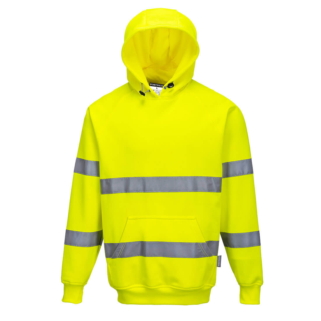 Jól láthatósági, kapucnis pulóver – Szín: Sarga, Méret: Xxxl