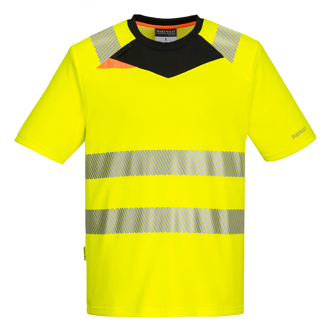 DX4 Hi-Vis póló S/S – Szín: Sarga-fekete, Méret: Xxxl