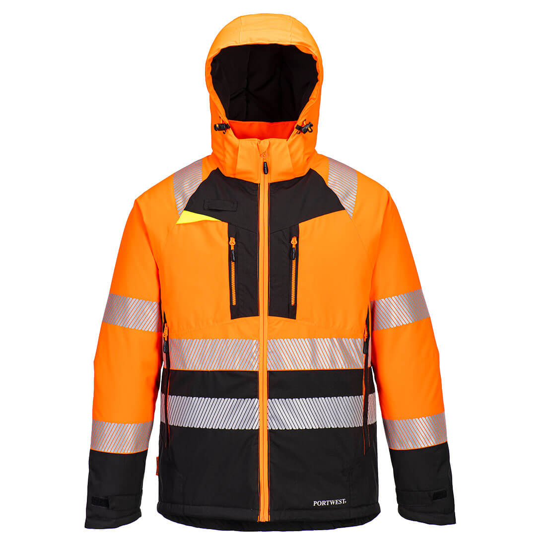DX4 Hi-Vis Class 2 télikabát – Szín: Narancs-fekete, Méret: Xxxl