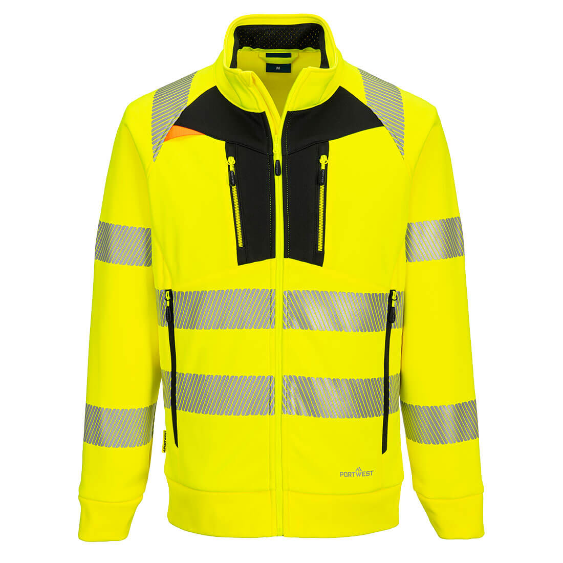 DX4 Hi-Vis kapucnis cipzáras pulóver – Szín: Sarga-fekete, Méret: Xxxl