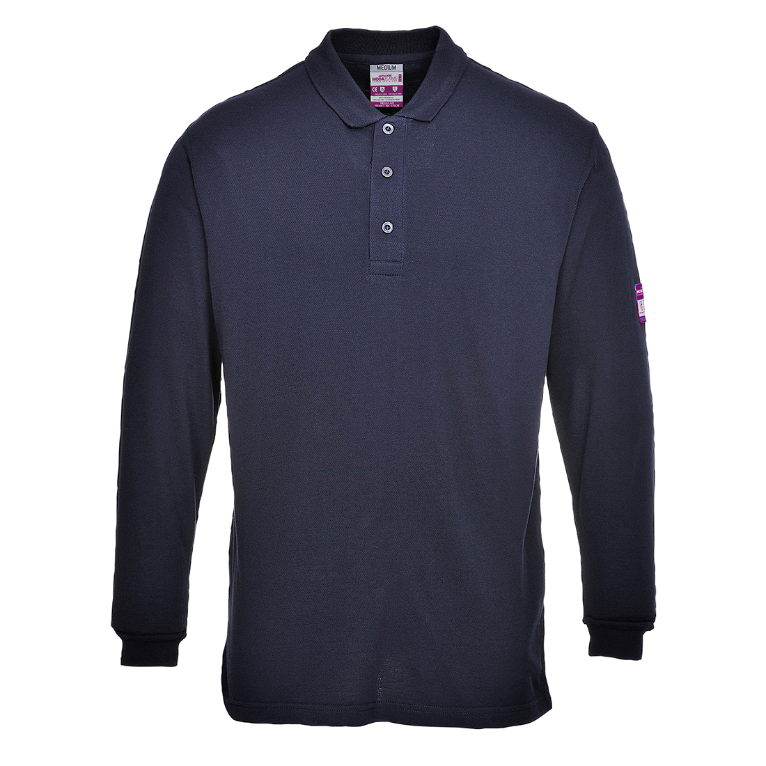 Lángálló antisztatikus hosszú ujjú pólóing – Szín: Navy, Méret: Xxxl