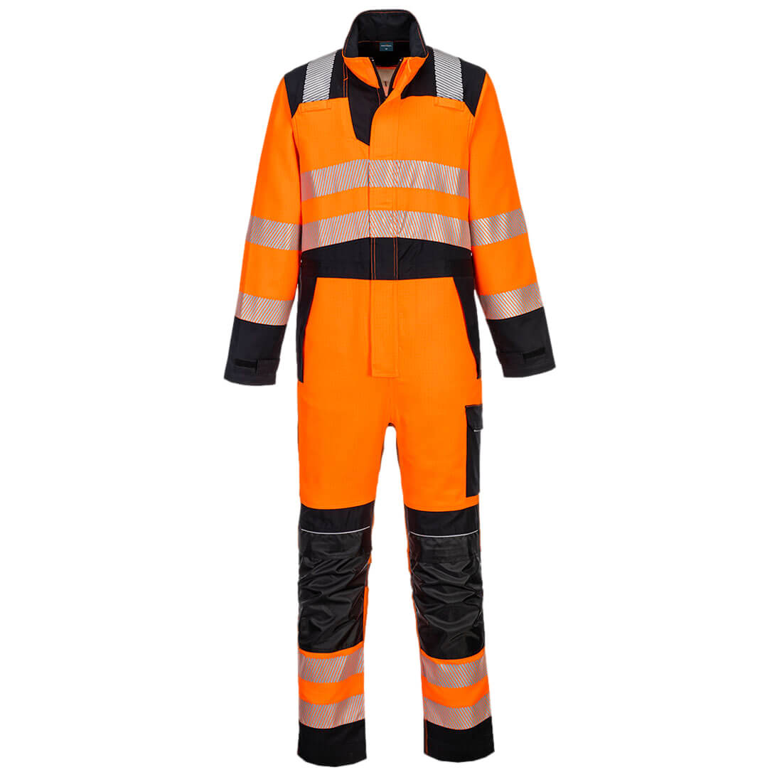 PW3 FR Modaflame HVO lángálló overál – Szín: Narancs-fekete, Méret: Xxxl