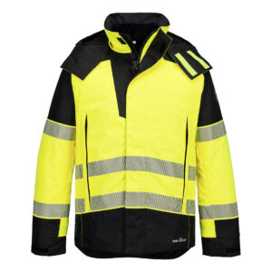 PW3 FR Modaflame Hi-Vis téli kabát – Szín: Sarga-fekete, Méret: Xxxl