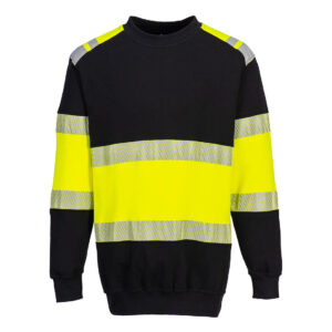 PW3 FR Modaflame Hi-Vis Class 1 pulóver – Szín: Sarga-fekete, Méret: Xxxl