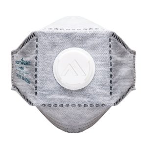 EAGLE FFP3 szénszelepes, összehajtható, lapos légzőkészülék (10 darab) fehér