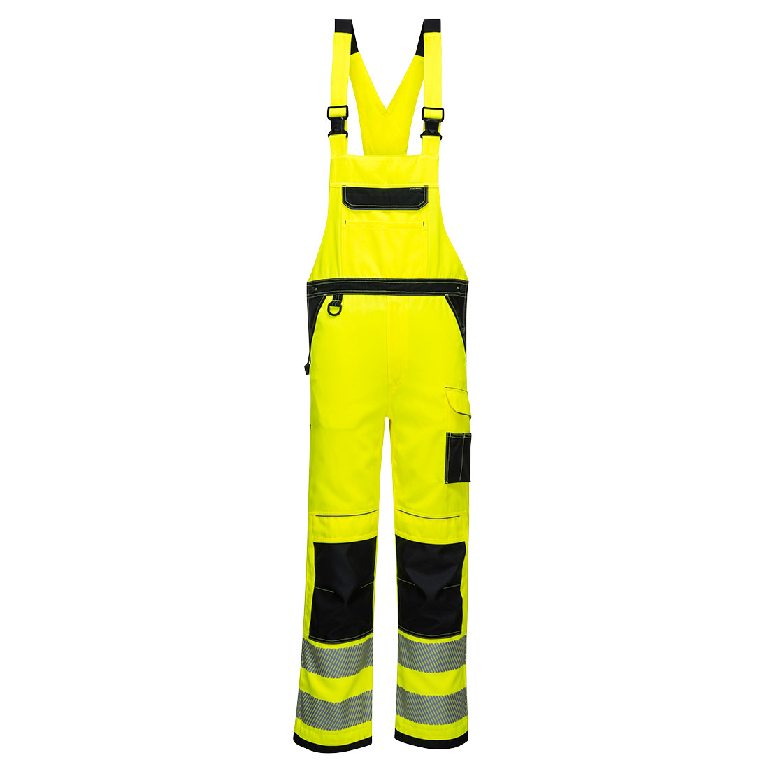 PW3 Hi-Vis kantáros nadrág – Szín: Sarga-fekete, Méret: Xxxl