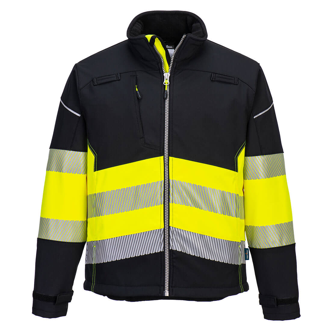 PW3 Hi-Vis Class 1 Softshell kabát (3L) – Szín: Fekete-sarga, Méret: Xxxl