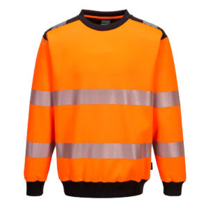 PW3 HI-VIS KÖRNYAKÚ PULÓVER – Szín: Narancs-fekete, Méret: Xxxl