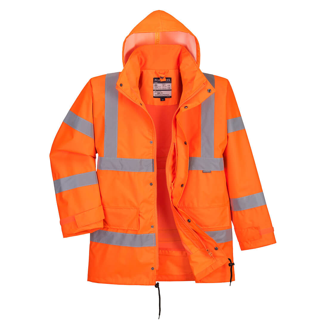 HiVis lélegző Traffic kabát (Interaktív) – Szín: Narancs, Méret: Xxxl