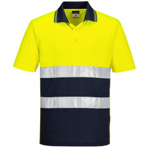 Hi-Vis Kéttónusú könnyű póló S/S – Szín: Sarga-navy, Méret: Xxxl