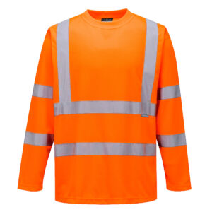 Hi-Vis hosszú ujjú póló – Szín: Narancs, Méret: Xxxl