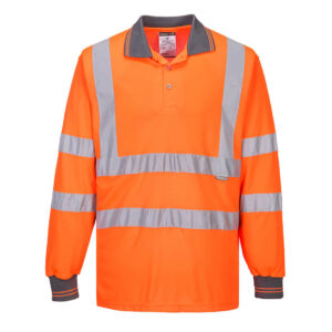 Hi-Vis hosszú ujjú pólóing – Szín: Narancs, Méret: Xxxl