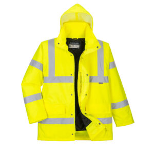 Hi-Vis Traffic lélegző kabát – Szín: Sarga, Méret: Xxxl