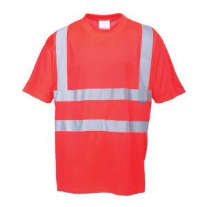 Hi-Vis póló – Szín: Piros, Méret: Xxxl