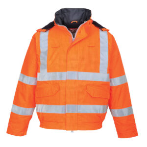 Bizflame Rain Hi-Vis Antistatic FR bomber kabát – Szín: Narancs, Méret: Xxxl