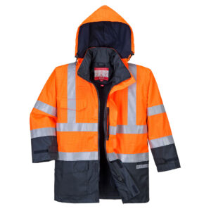Bizflame Rain Hi-Vis Multi-Protection kabát – Szín: Narancs-navy, Méret: Xxxl