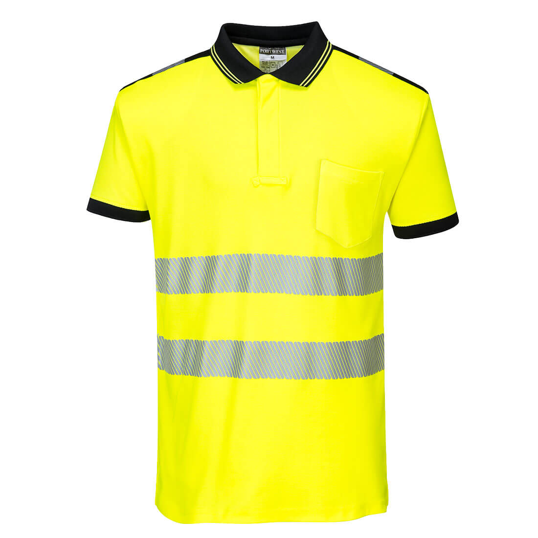PW3 Hi-Vis pólóing S/S – Szín: Sarga-fekete, Méret: Xxxl
