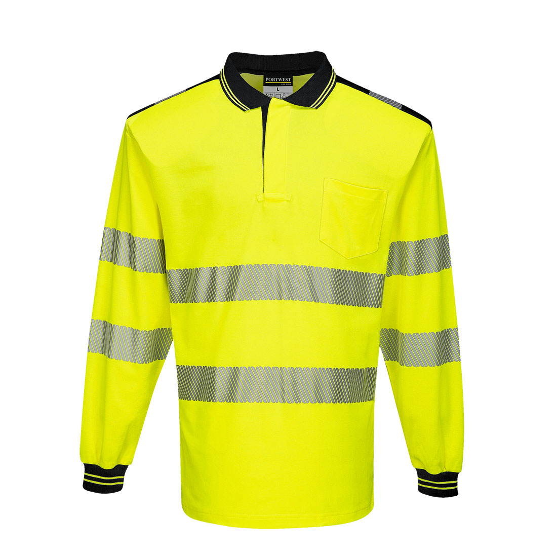 PW3 Hi-Vis hosszú ujjú pólóing – Szín: Sarga-fekete, Méret: Xxxl