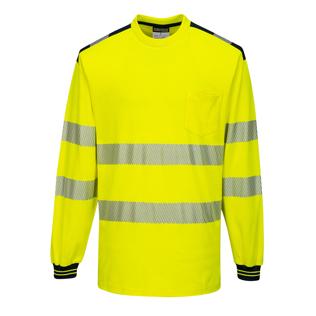 PW3 Hi-Vis hosszú ujjú póló – Szín: Sarga-fekete, Méret: Xxxl