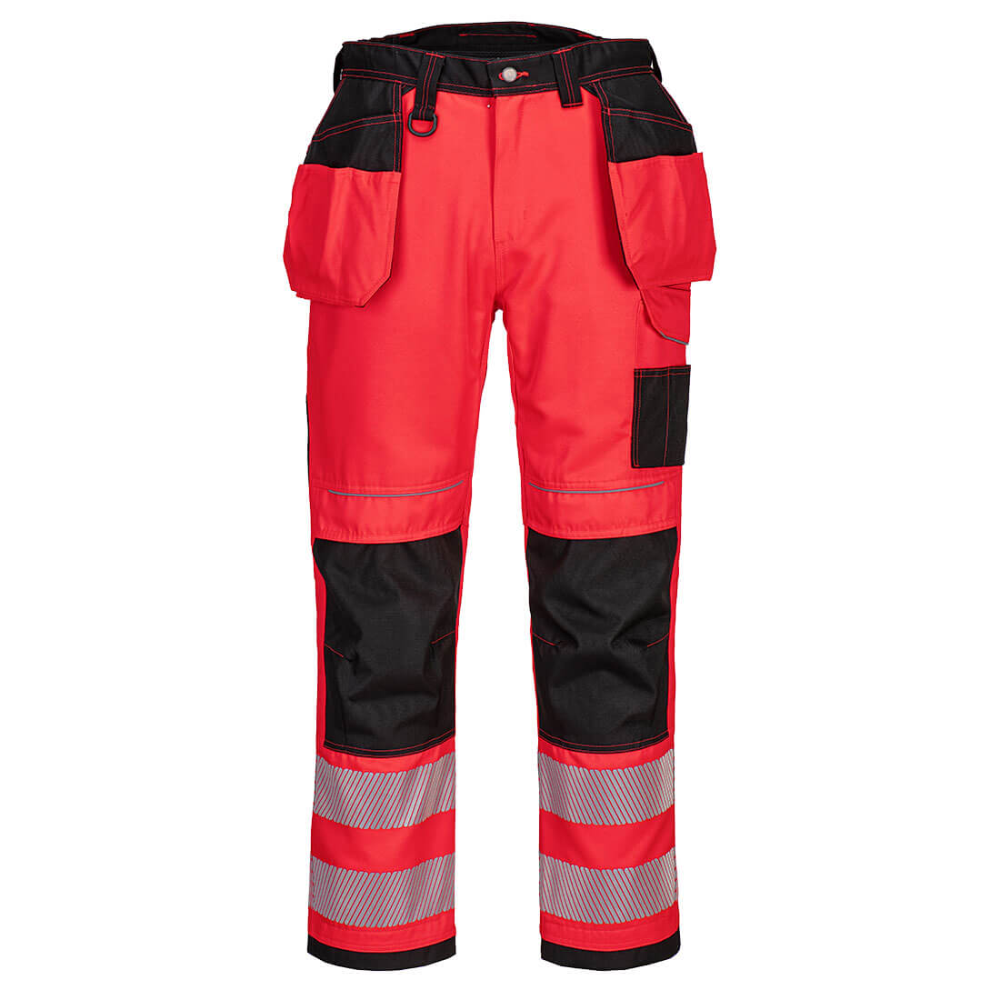 PW3 Hi-Vis Holster nadrág – Szín: Piros-fekete, Méret: 48