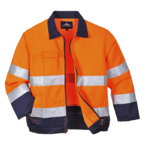 Madrid Hi-Vis kabát – Szín: Narancs-navy, Méret: Xxxl