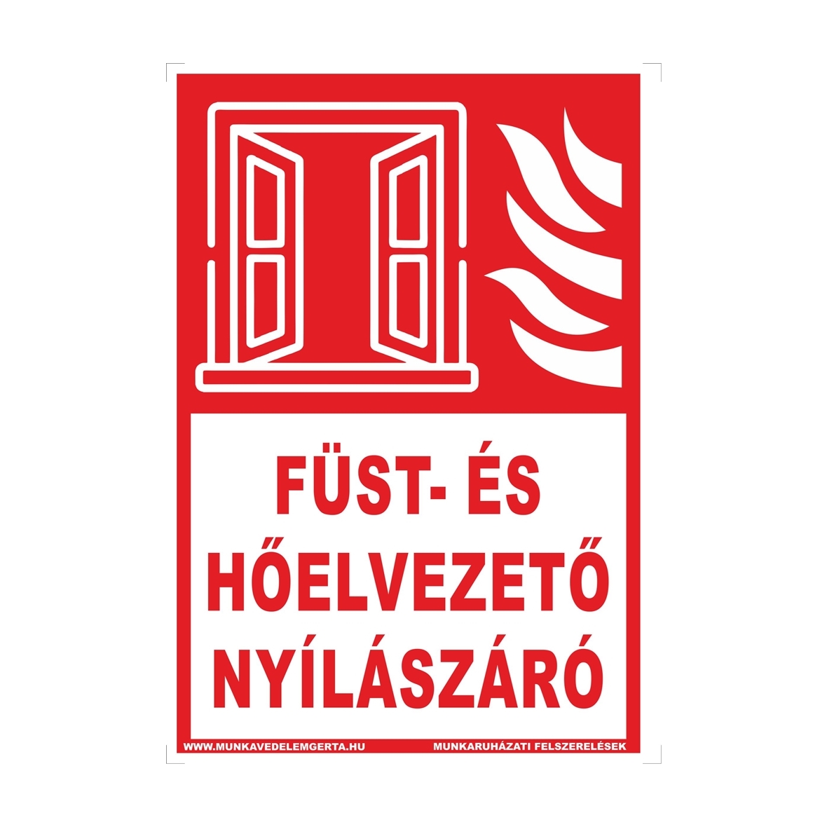 Füst és hőelvezető nyílászáró tábla vagy matrica