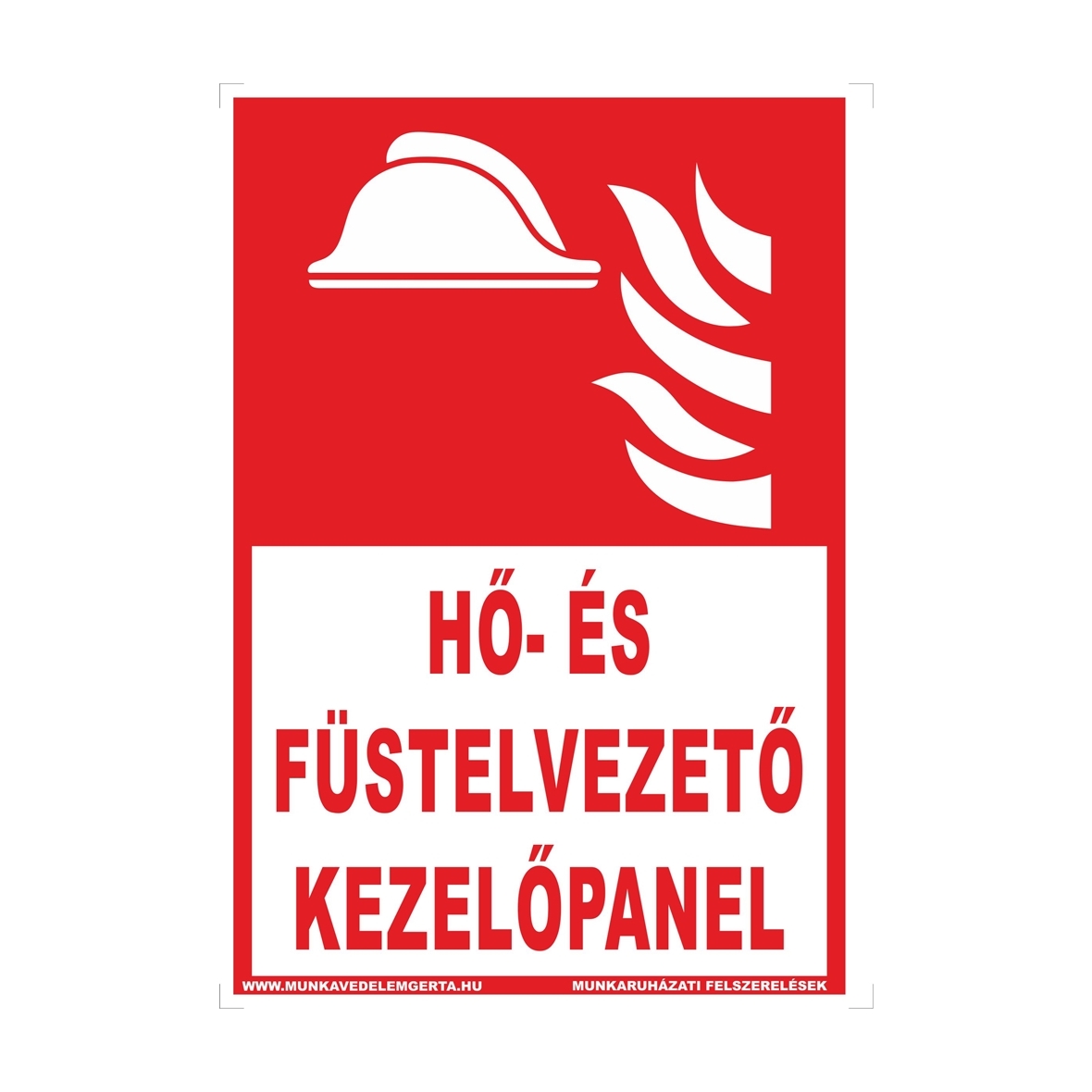 Hő és füstelvezető kezelőpanel tábla vagy matrica